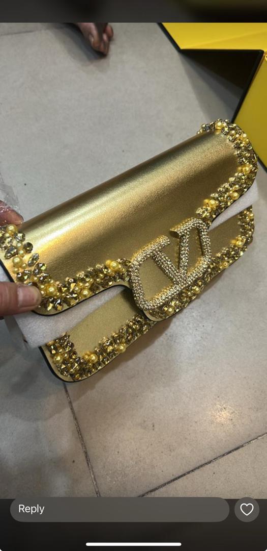 Gold Valentino bag. For occasions! Really elegant